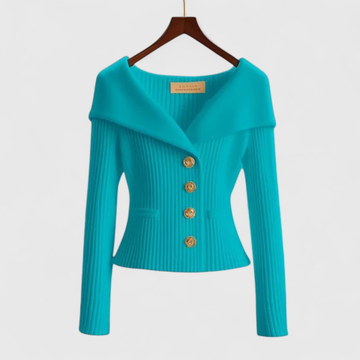 Daphne - Flattering Wide-Collar Cardigan
