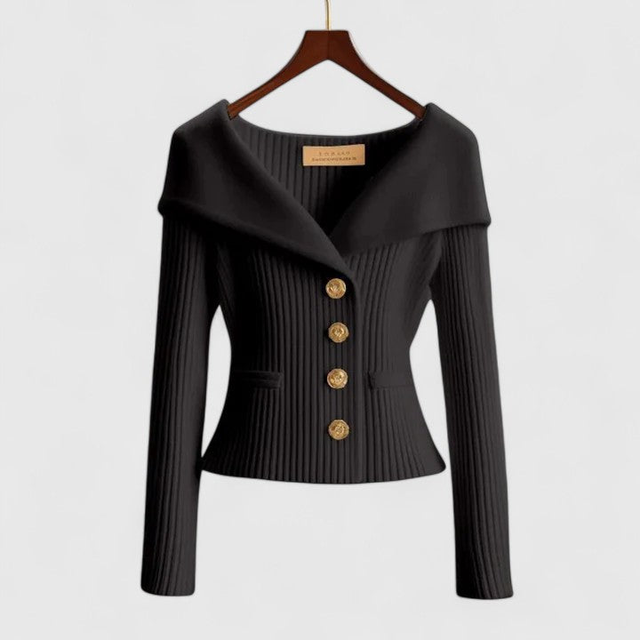 Daphne - Flattering Wide-Collar Cardigan