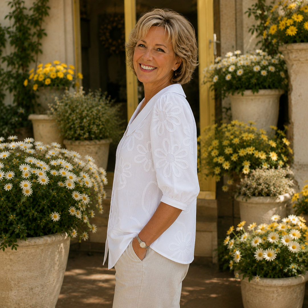 Fiona │ Elegant Floral Blouse