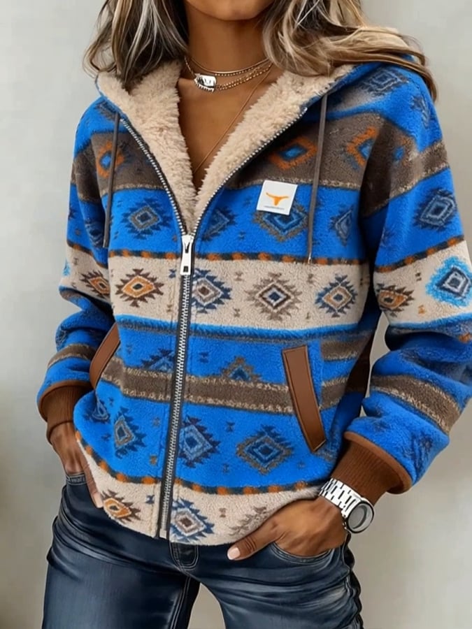 Women's Casual Color-Blocked Patchwork Jacket