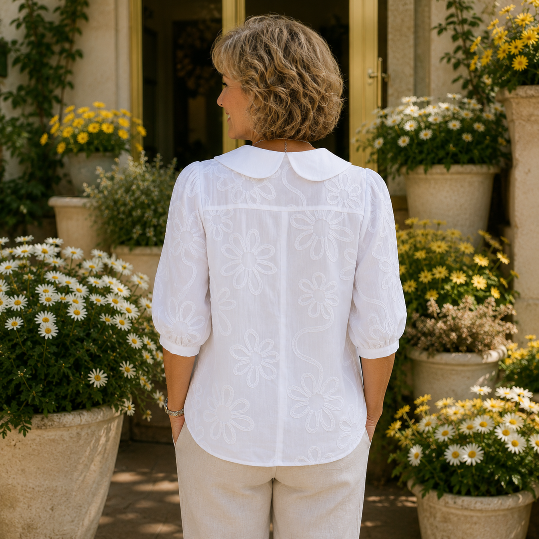 Fiona │ Elegant Floral Blouse