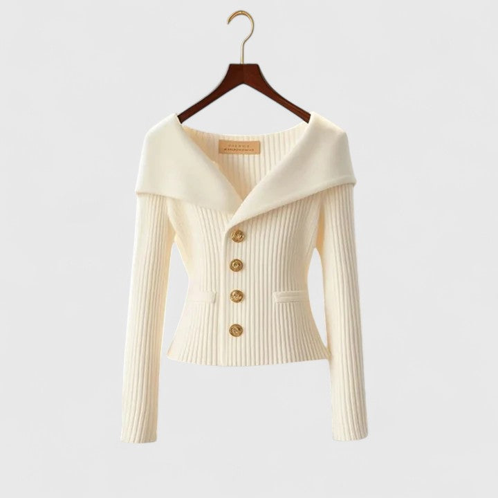 Daphne - Flattering Wide-Collar Cardigan