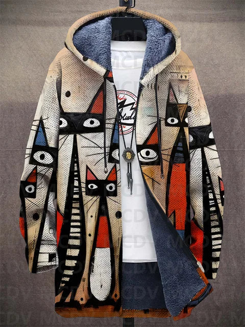Preston | Artistic Print Hooded Jacket