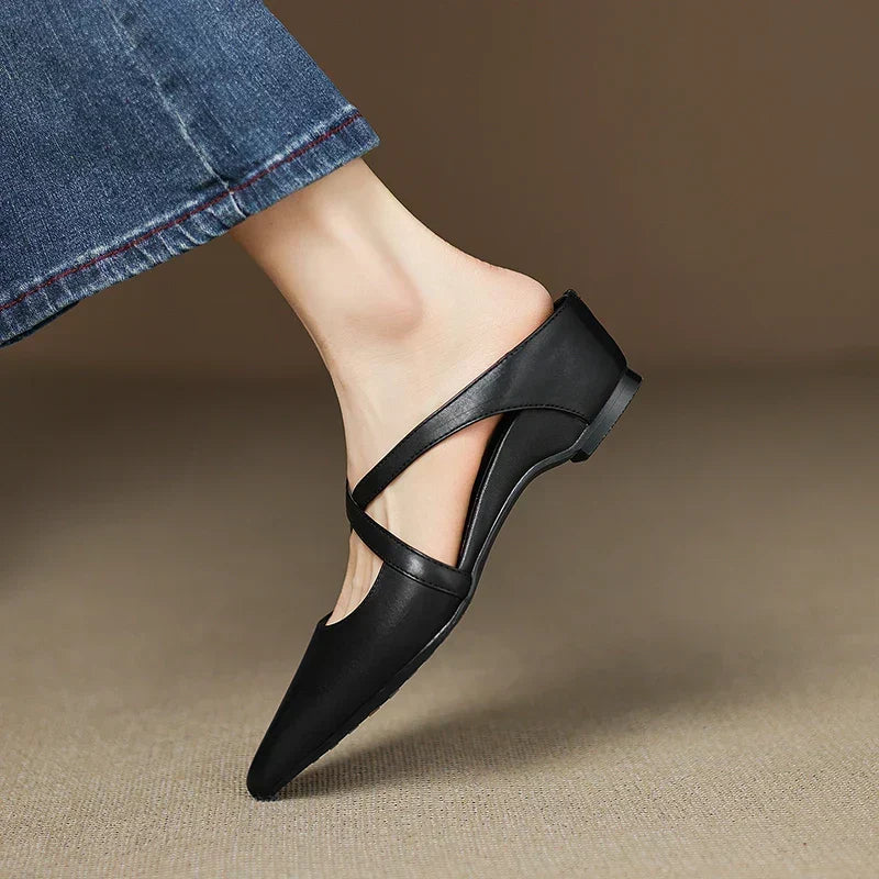 Aluna Genuine Leather Mules