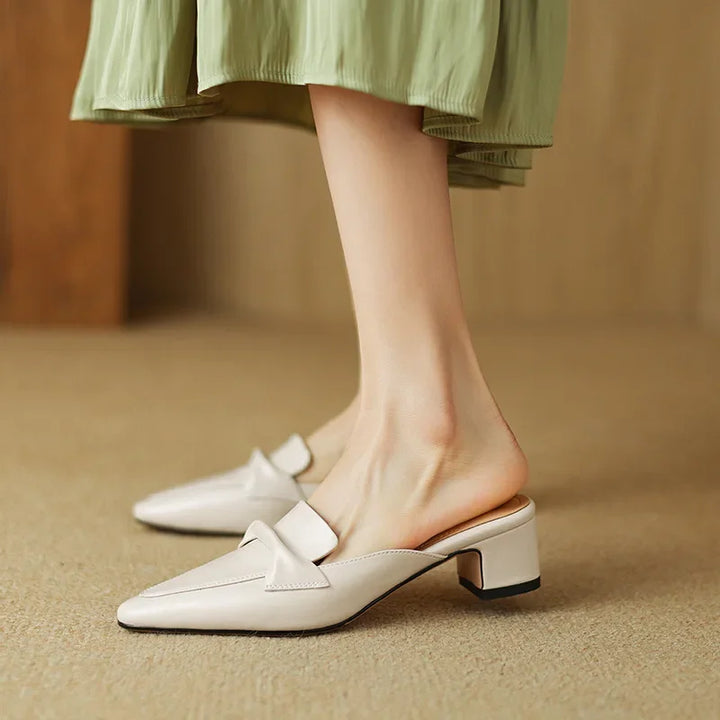 Alaya Genuine Leather Mules