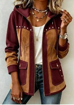 Nancy | Two-Tone Hooded Jacket