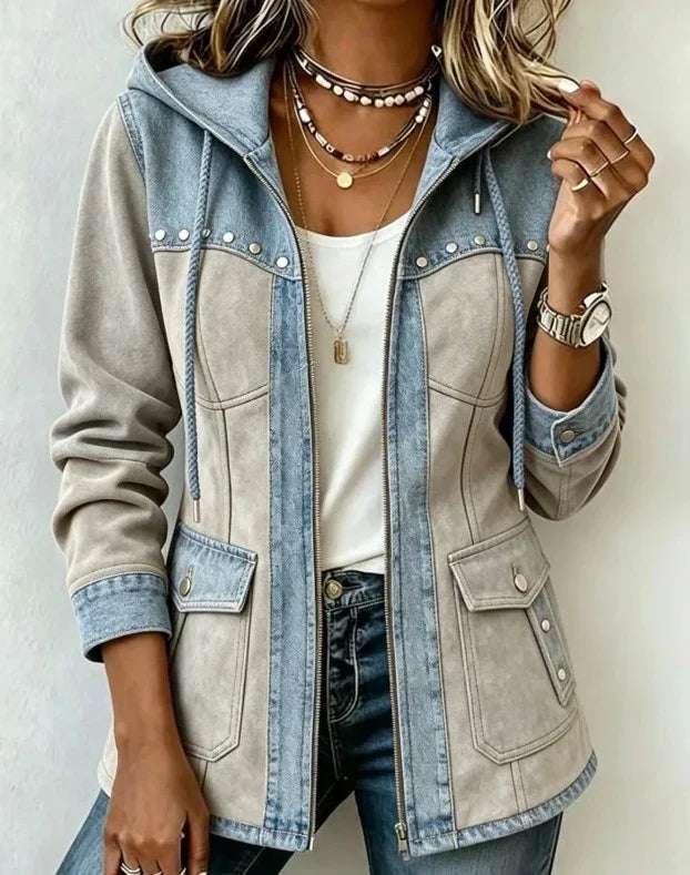 Nancy | Two-Tone Hooded Jacket