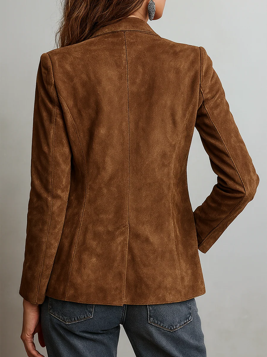 Vintage Buttoned Blazer with Structured Pockets