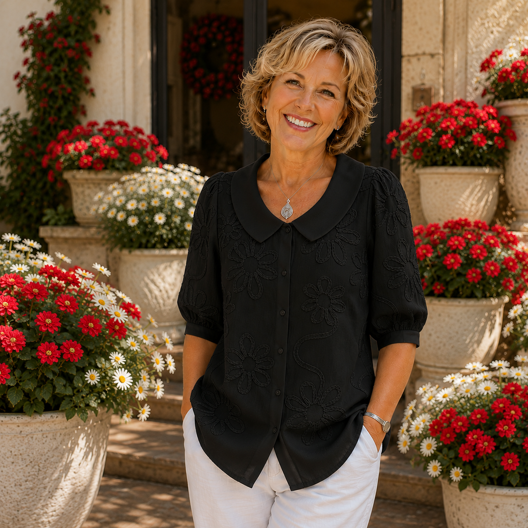 Fiona │ Elegant Floral Blouse