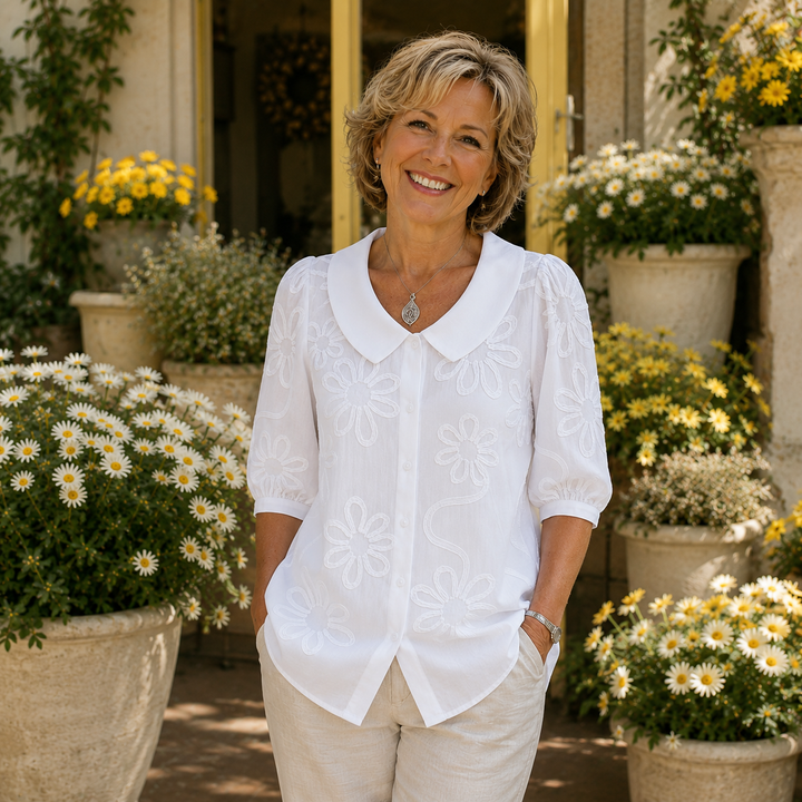 Fiona │ Elegant Floral Blouse
