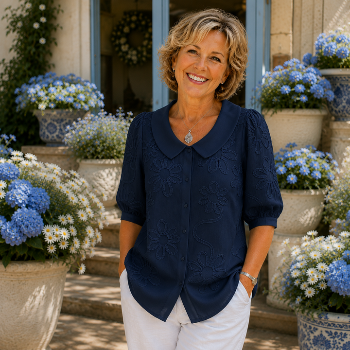 Fiona │ Elegant Floral Blouse