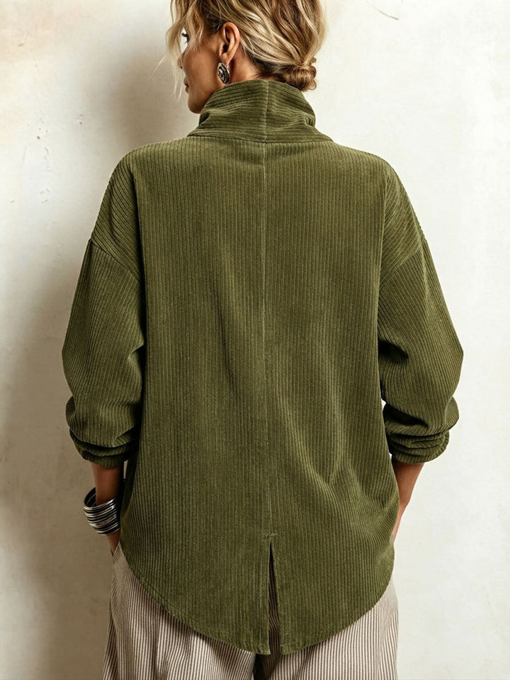 Lisa | High-Neck Corduroy Sweater