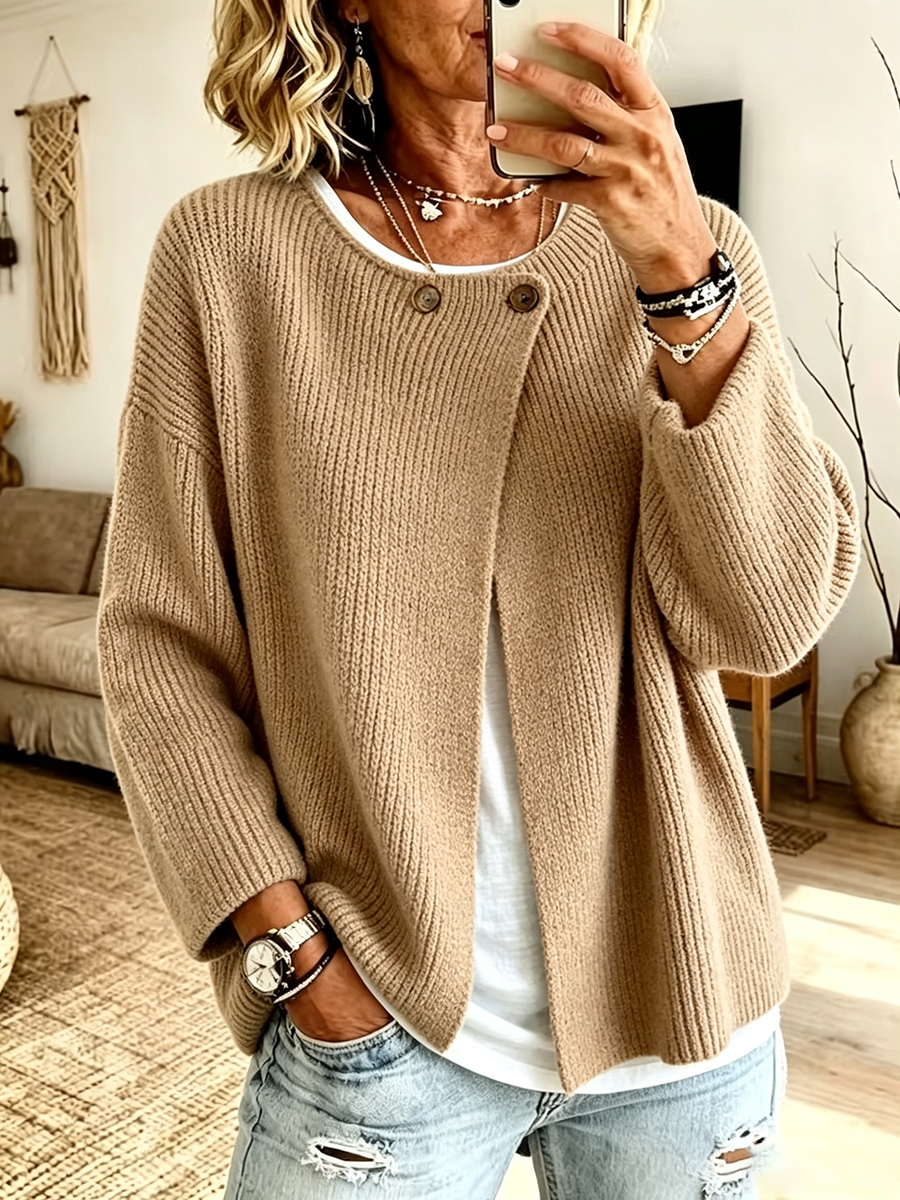 Natalie | Asymmetrical Knit Cardigan