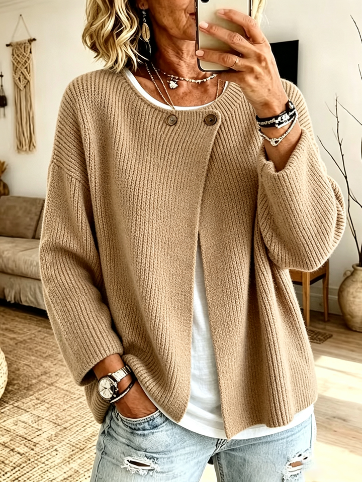 Natalie | Asymmetrical Knit Cardigan