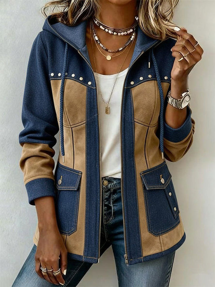 Nancy | Two-Tone Hooded Jacket