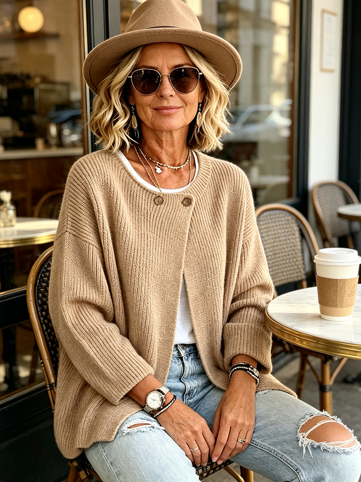 Natalie | Asymmetrical Knit Cardigan