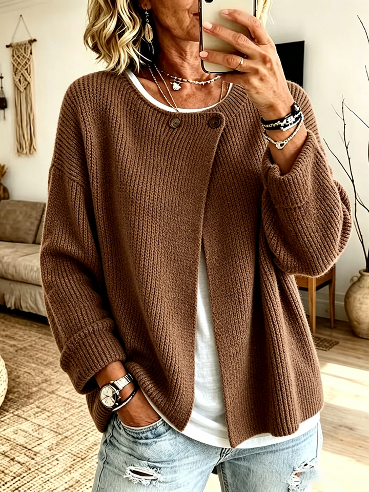 Natalie | Asymmetrical Knit Cardigan
