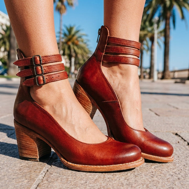 Alvienne | Women's Sculpted Heel Sandals Evening Wedding Summer