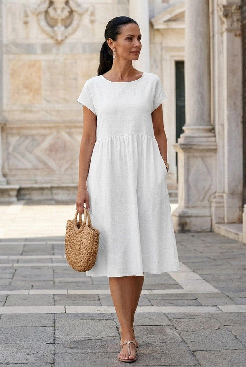 Avenira | Women's Short Sleeve Pocket Dress Summer Casual