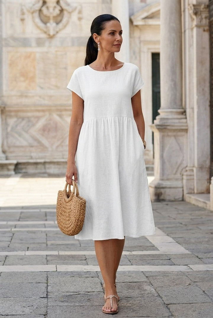 Avenira | Women's Short Sleeve Pocket Dress Summer Casual