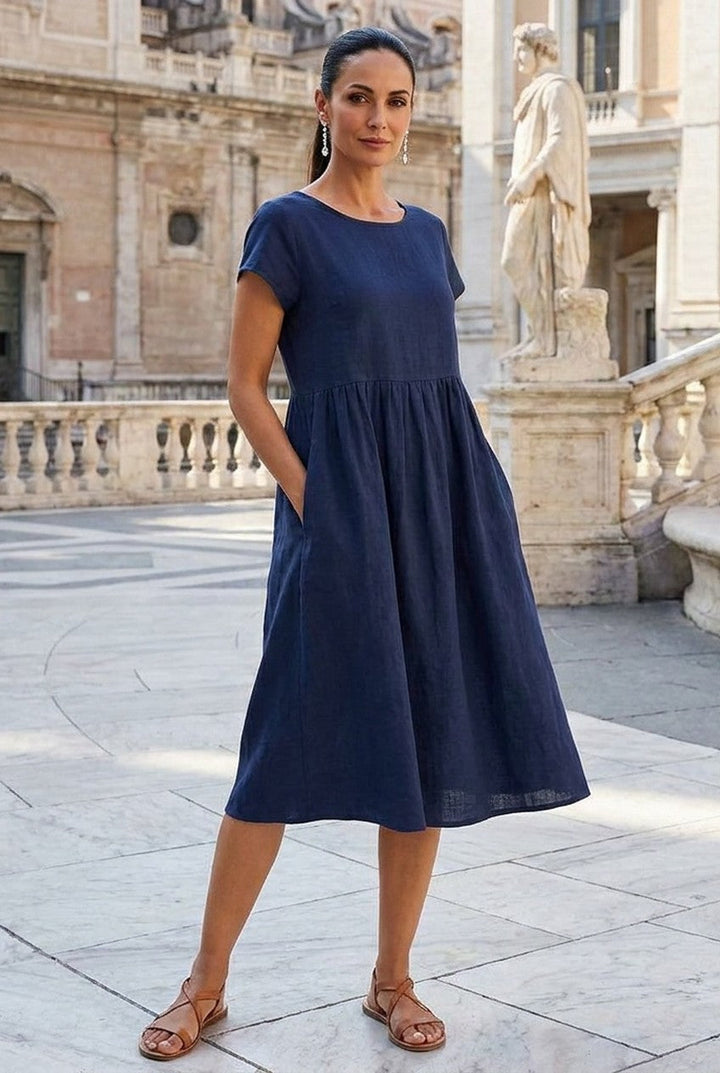 Avenira | Women's Short Sleeve Pocket Dress Summer Casual