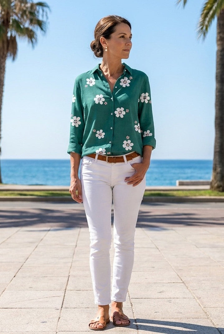 Belmora | Women's Floral Print Blouse Garden Party Summer
