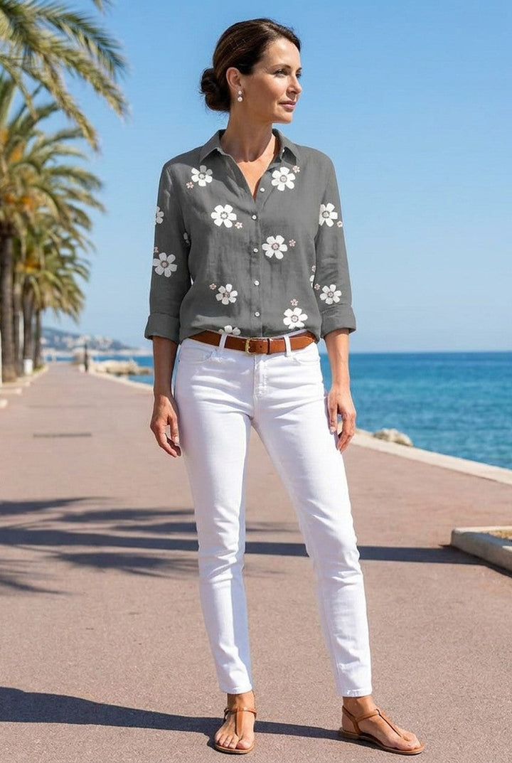 Belmora | Women's Floral Print Blouse Garden Party Summer