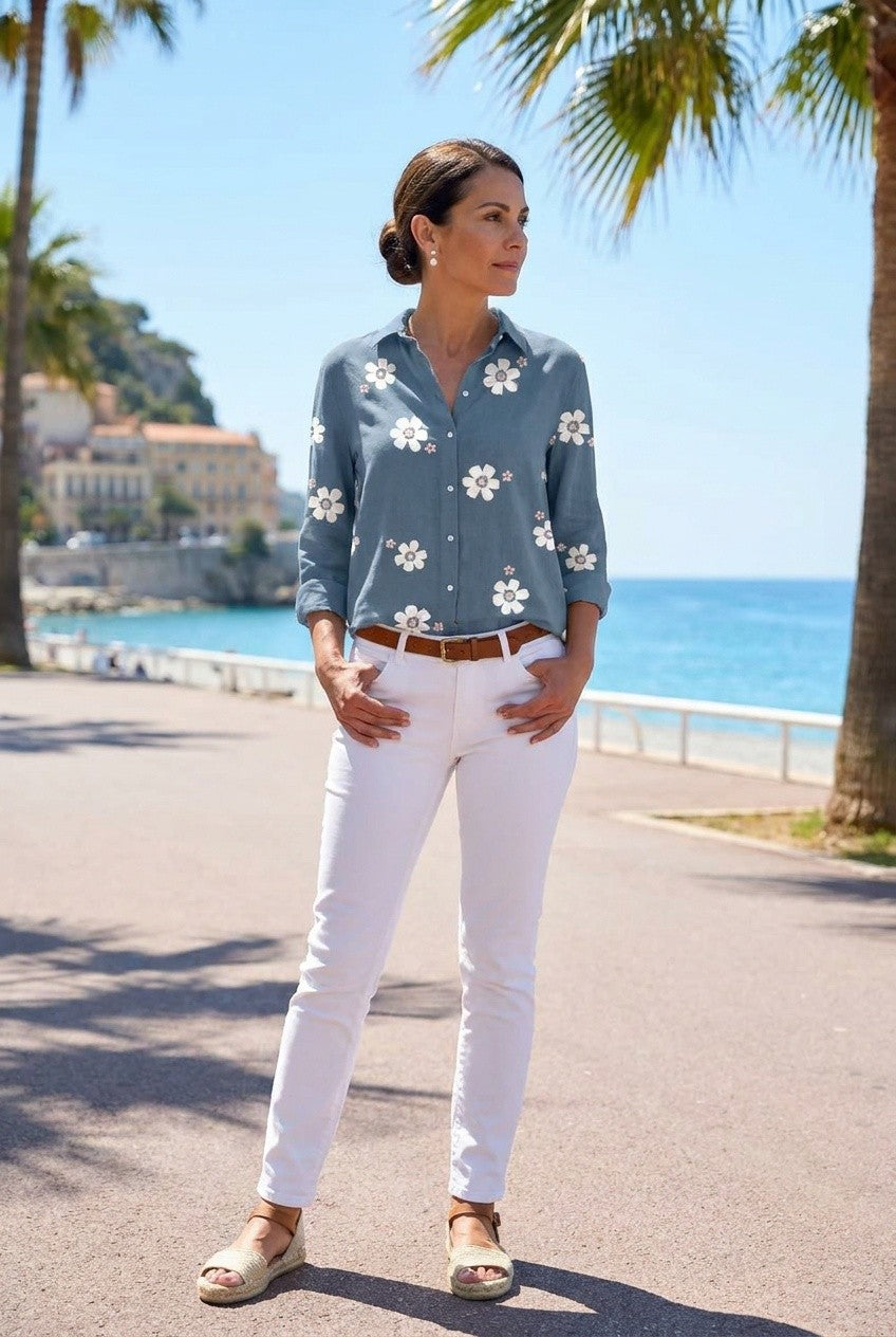 Belmora | Women's Floral Print Blouse Garden Party Summer