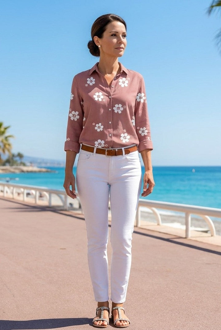Belmora | Women's Floral Print Blouse Garden Party Summer
