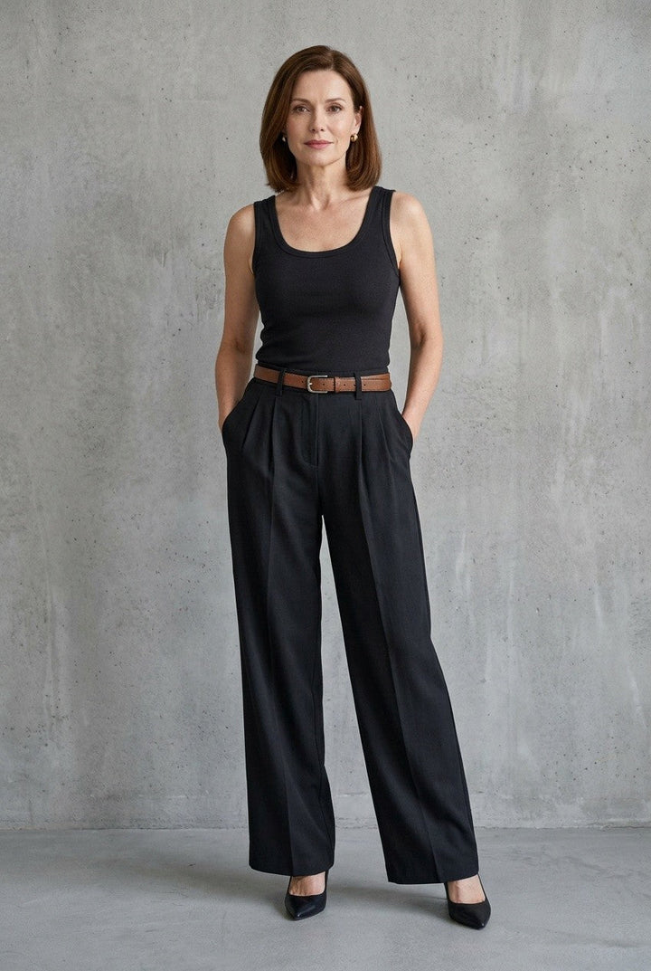 Calissea | Women's High Waist Wide Leg Palazzo Trousers Office Wear