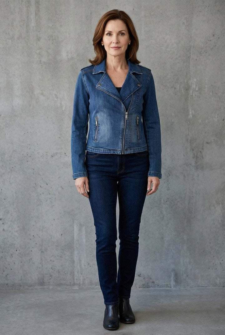 Delvique | Women's Cropped Fitted Jacket Casual Smart Outerwear