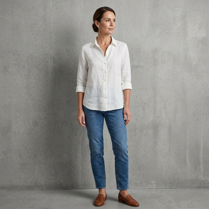 Divelle | Women's Vintage Floral Long Sleeve Shirt Office Casual