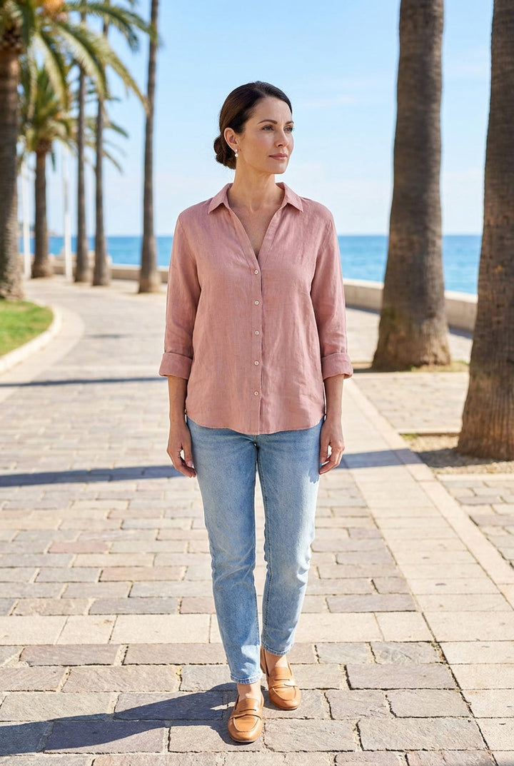 Divelle | Women's Vintage Floral Long Sleeve Shirt Office Casual