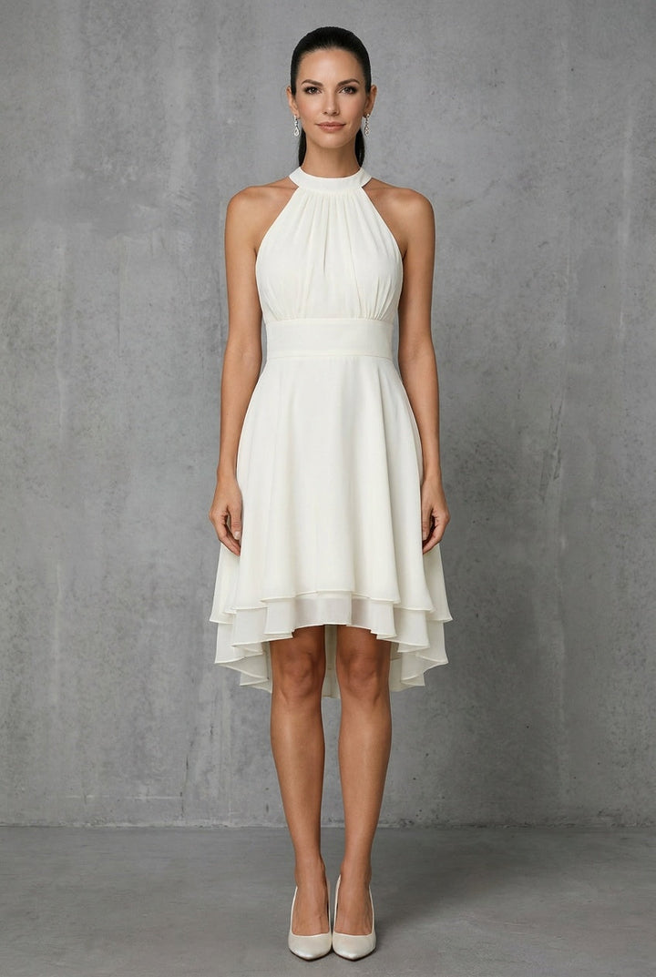 Gloriva | Women's Tiered Ruffle Halter Mini Dress Summer Party