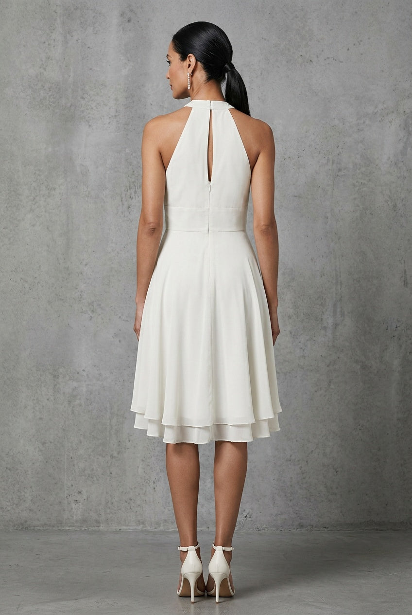 Gloriva | Women's Tiered Ruffle Halter Mini Dress Summer Party