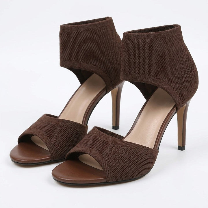Lisane | Women's Open Toe Ankle Cuff Stiletto Heels Evening