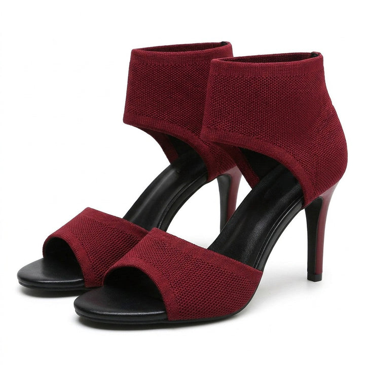 Lisane | Women's Open Toe Ankle Cuff Stiletto Heels Evening