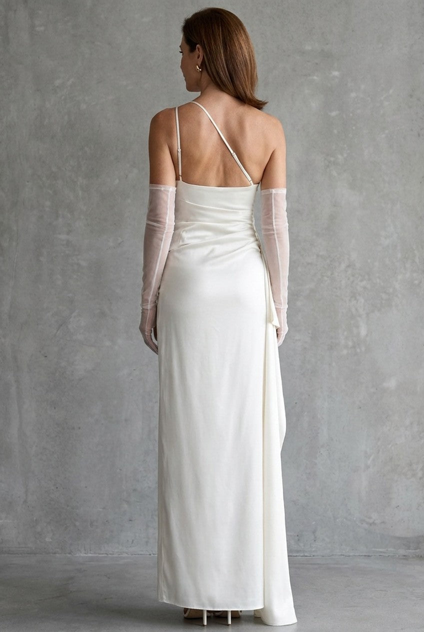 Luxelle | Women's Asymmetric Sleeveless Maxi Dress Evening Occasion