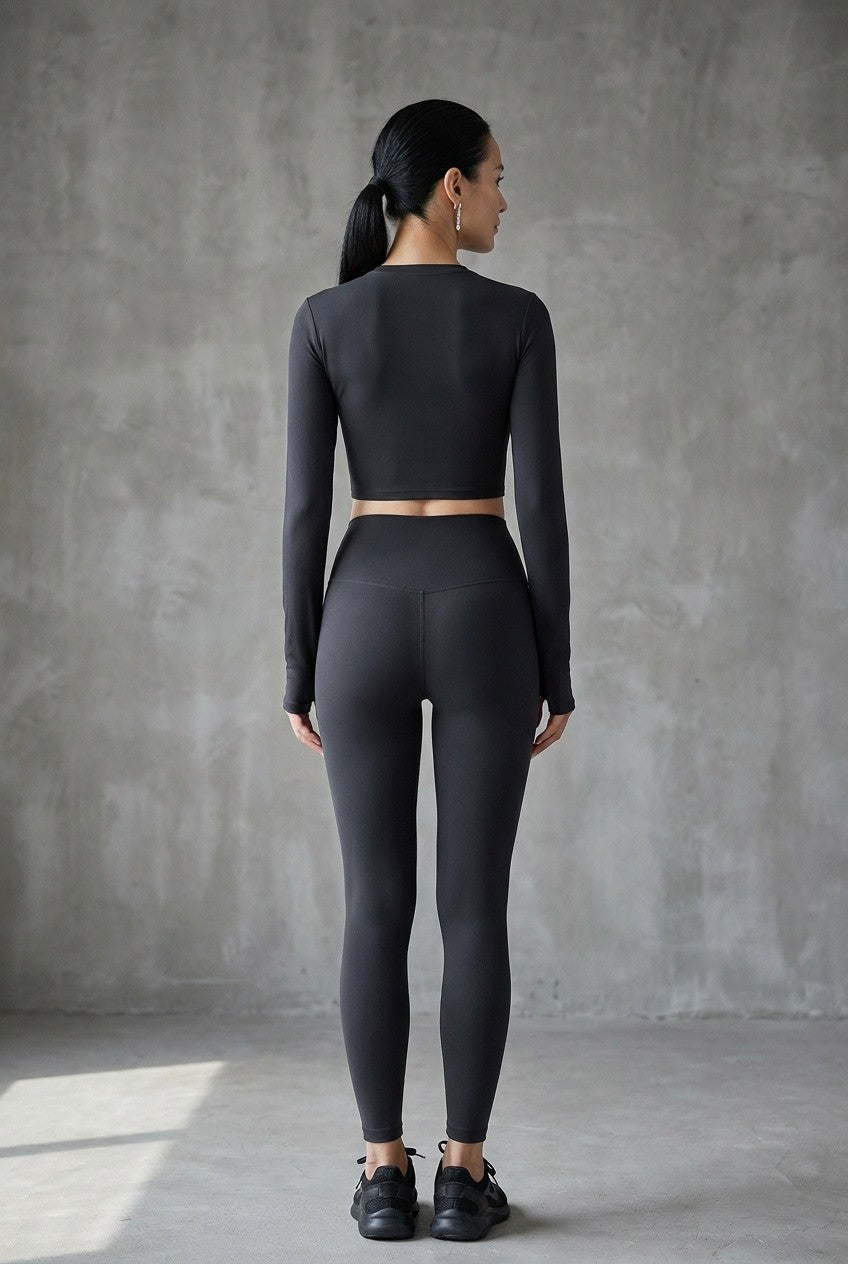 Marisol | Women's Long Sleeve Crop Top Leggings Co-Ord Set