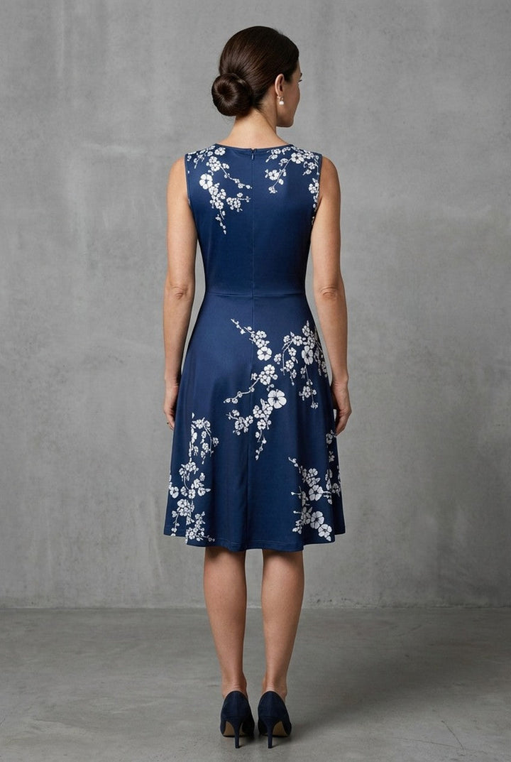 Olyra | Women's Floral V-Neck Midi Dress Wedding Guest Summer