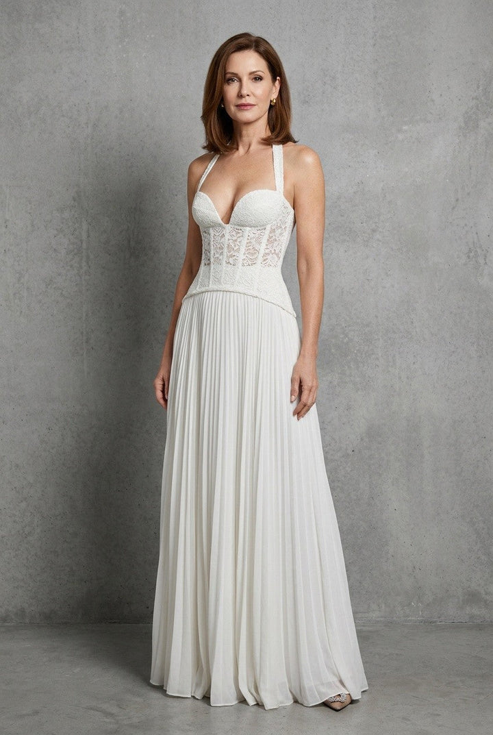 Orlisse | Women's Sleek Floral Midi Dress Evening Occasion Wear