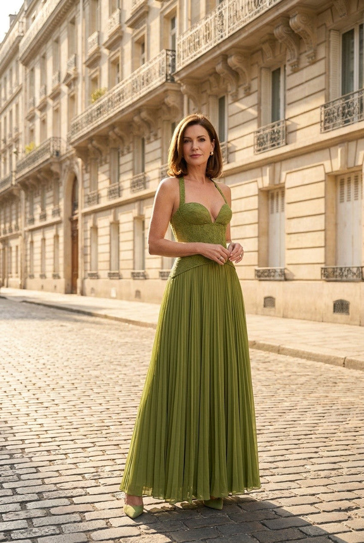 Orlisse | Women's Sleek Floral Midi Dress Evening Occasion Wear