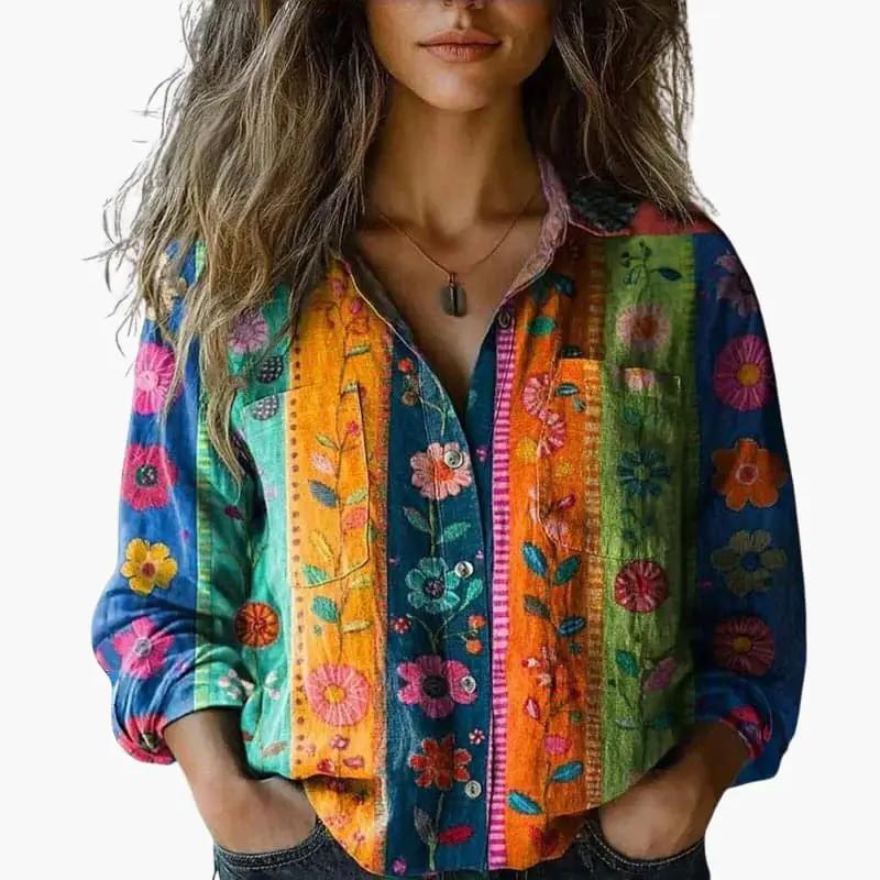 Rosmira | Women's Classic Collar Button Shirt Smart Office Wear