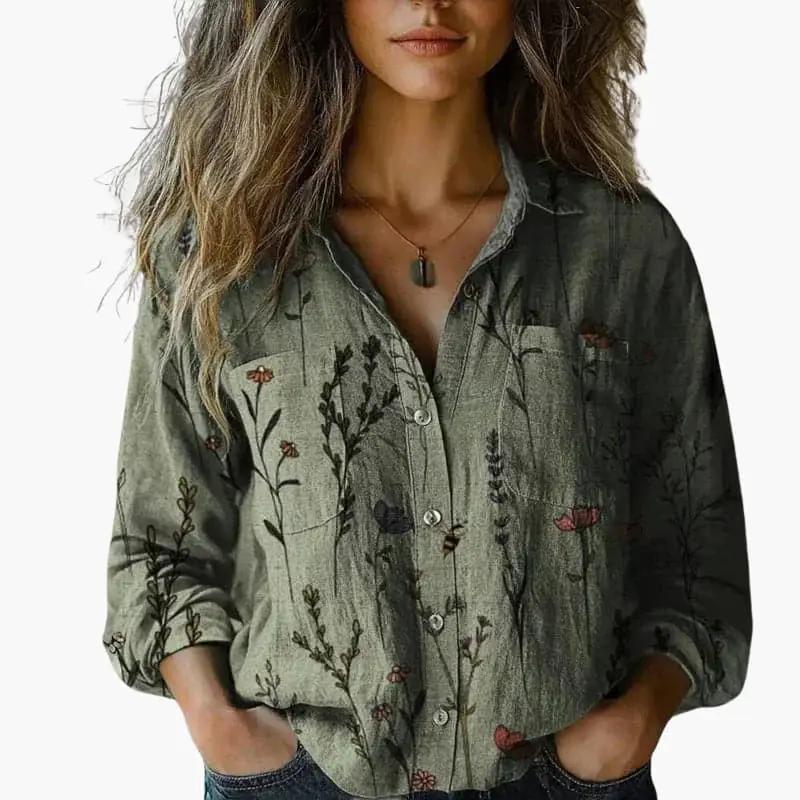 Rosmira | Women's Classic Collar Button Shirt Smart Office Wear
