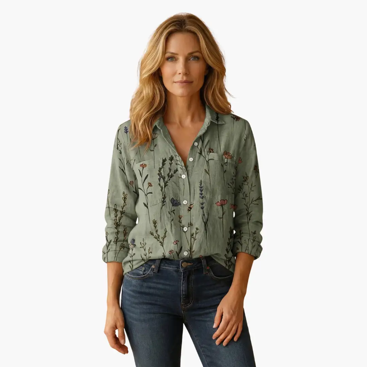 Rosmira | Women's Classic Collar Button Shirt Smart Office Wear