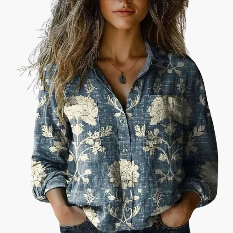 Rosmira | Women's Classic Collar Button Shirt Smart Office Wear