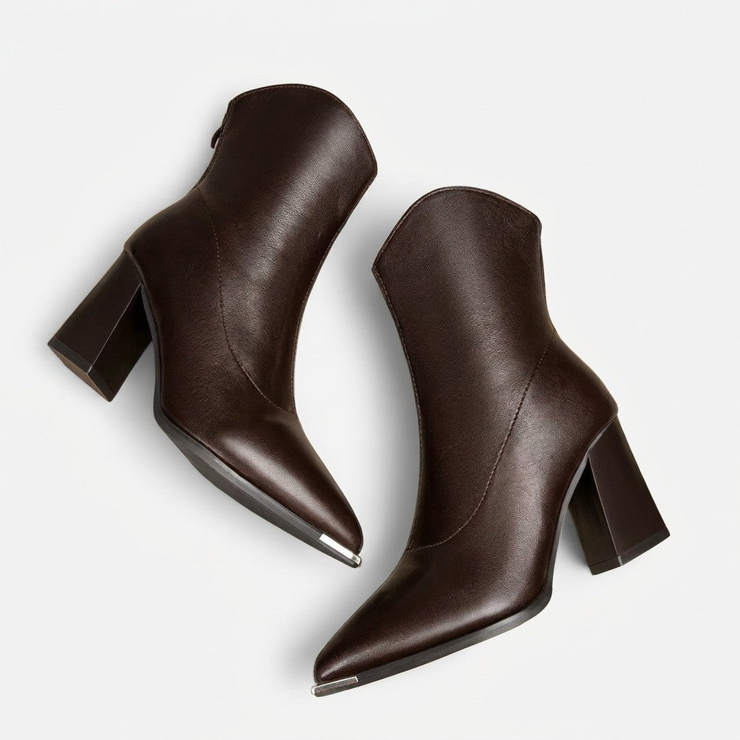 Solennea | Women's Pointed Toe High Heel Chelsea Boots Summer