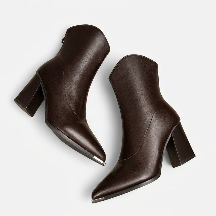 Solennea | Women's Pointed Toe High Heel Chelsea Boots Summer