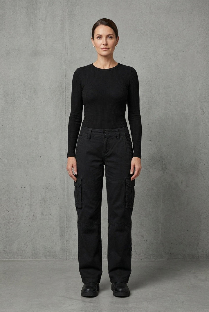 Sorellea | Women's Wide Leg Cargo Trousers Casual Everyday
