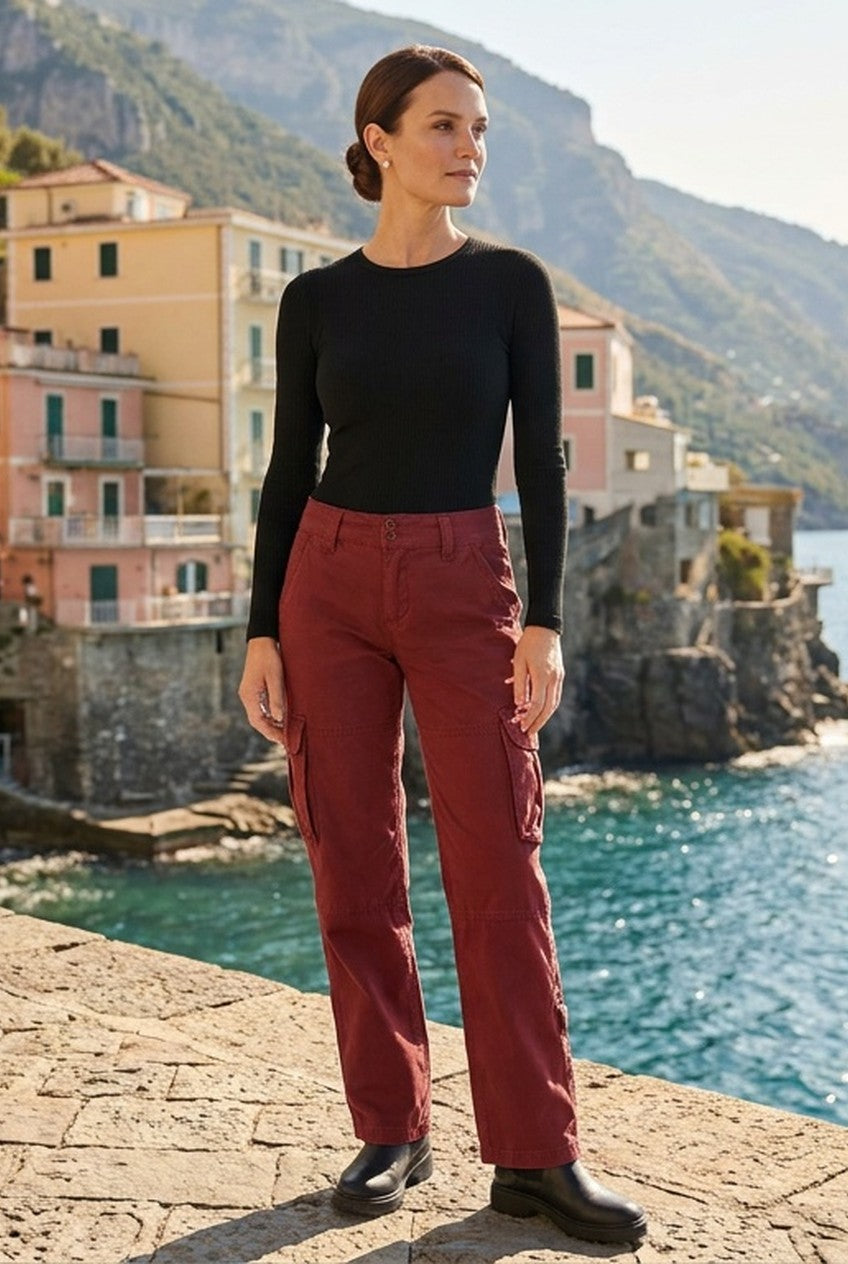 Sorellea | Women's Wide Leg Cargo Trousers Casual Everyday